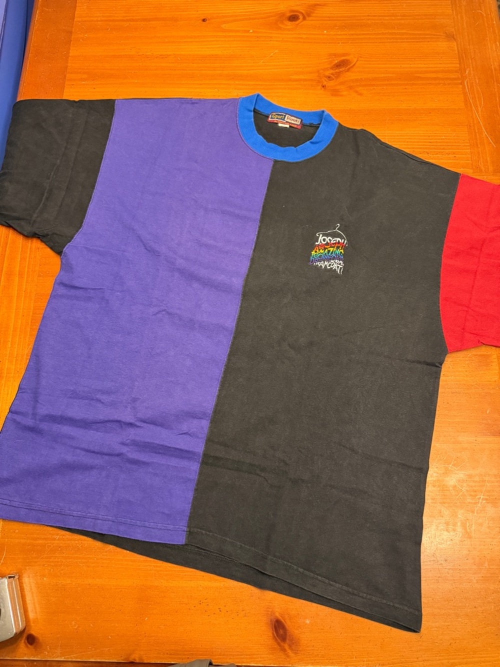 Colorblock Short Sleeve Tee - Black/Purple/Red by Joseph